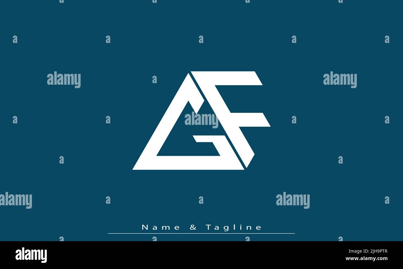 Alphabet letters Initials Monogram logo GF , FG Stock Vector