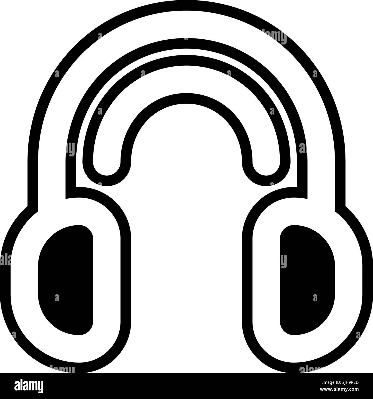 User interface headphone . Stock Vector