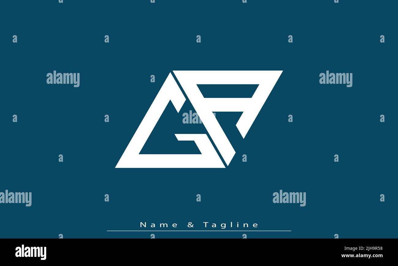 Alphabet letters Initials Monogram logo GA , AG Stock Vector