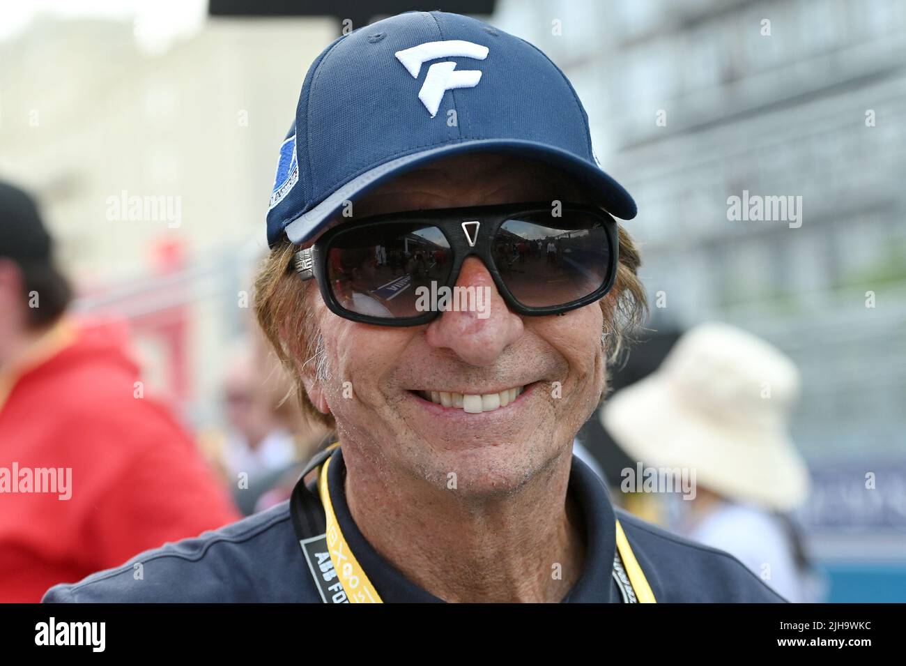 Legendary Brazilian race car driver Emerson Fittipaldi is seen walking