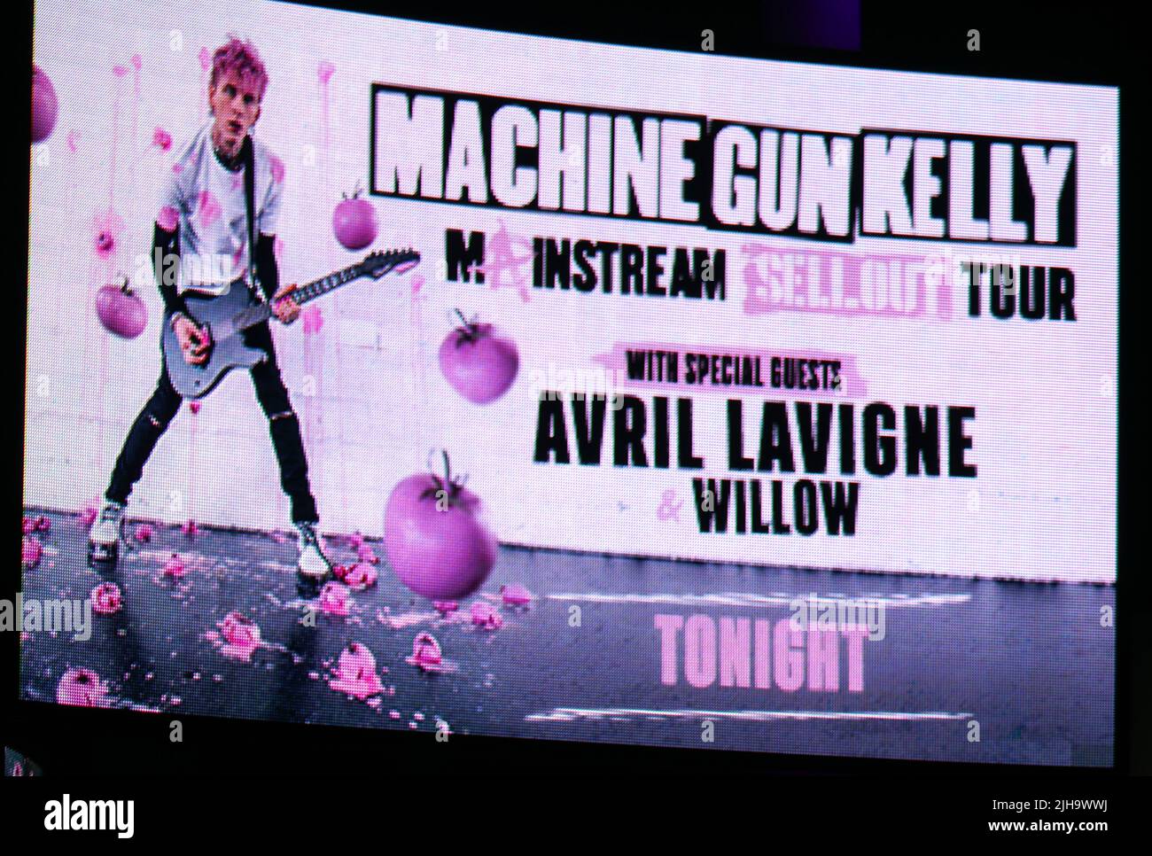 Inglewood, California, USA 13th July 2022 Machine Gun Kelly and Avril Lavigne Mainstream Sellout Tour Concert Marquee at Kia Forum on July 13, 2022 in Inglewood, California, USA. Photo by Barry King/Alamy Stock Photo Stock Photo