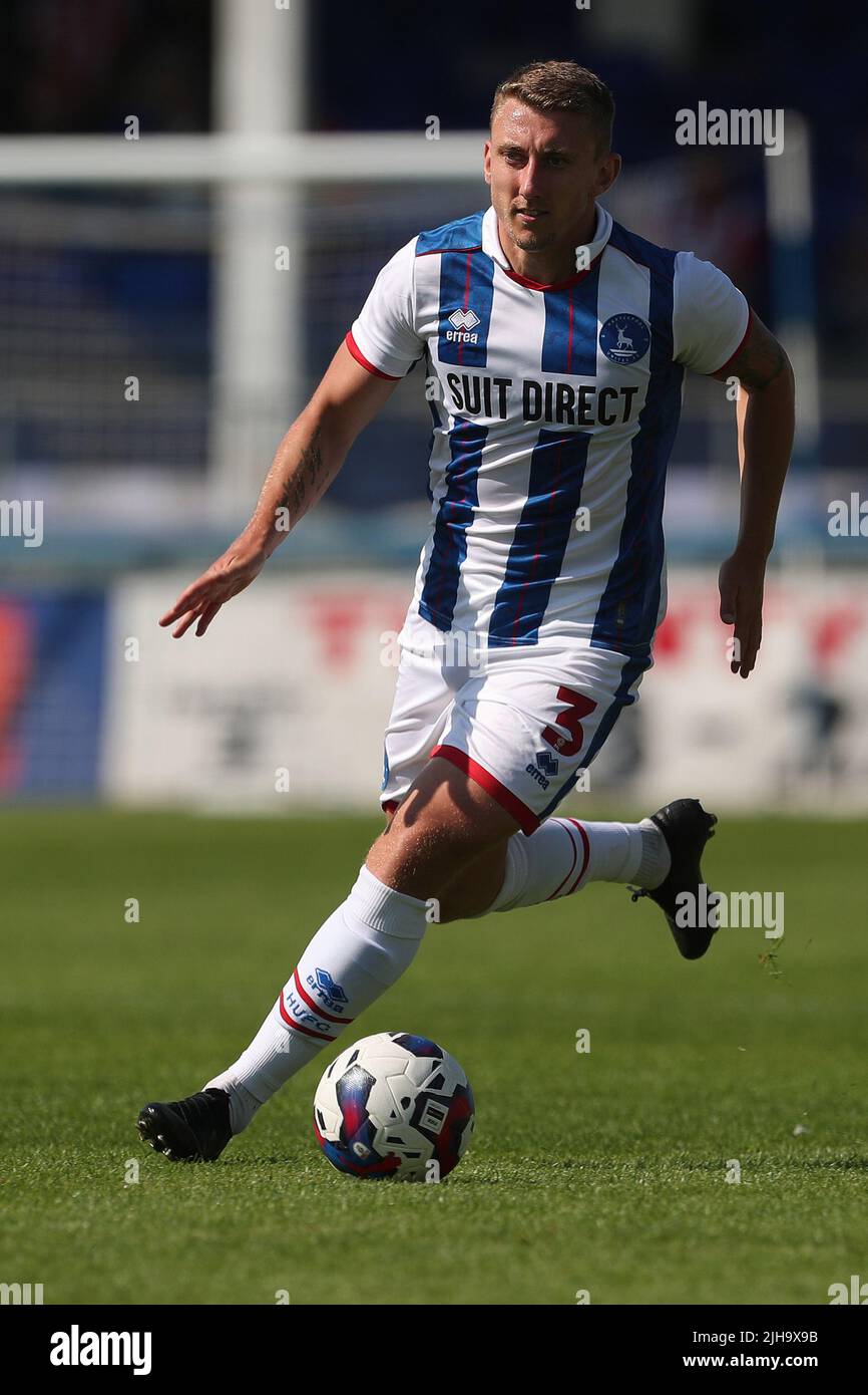 Tom Peers of Altricham contests a header with David Ferguson of Hartlepool  United during the Vanarama National League match between Hartlepool United  and Altrincham at Victoria Park, Hartlepool on Tuesday 27th October