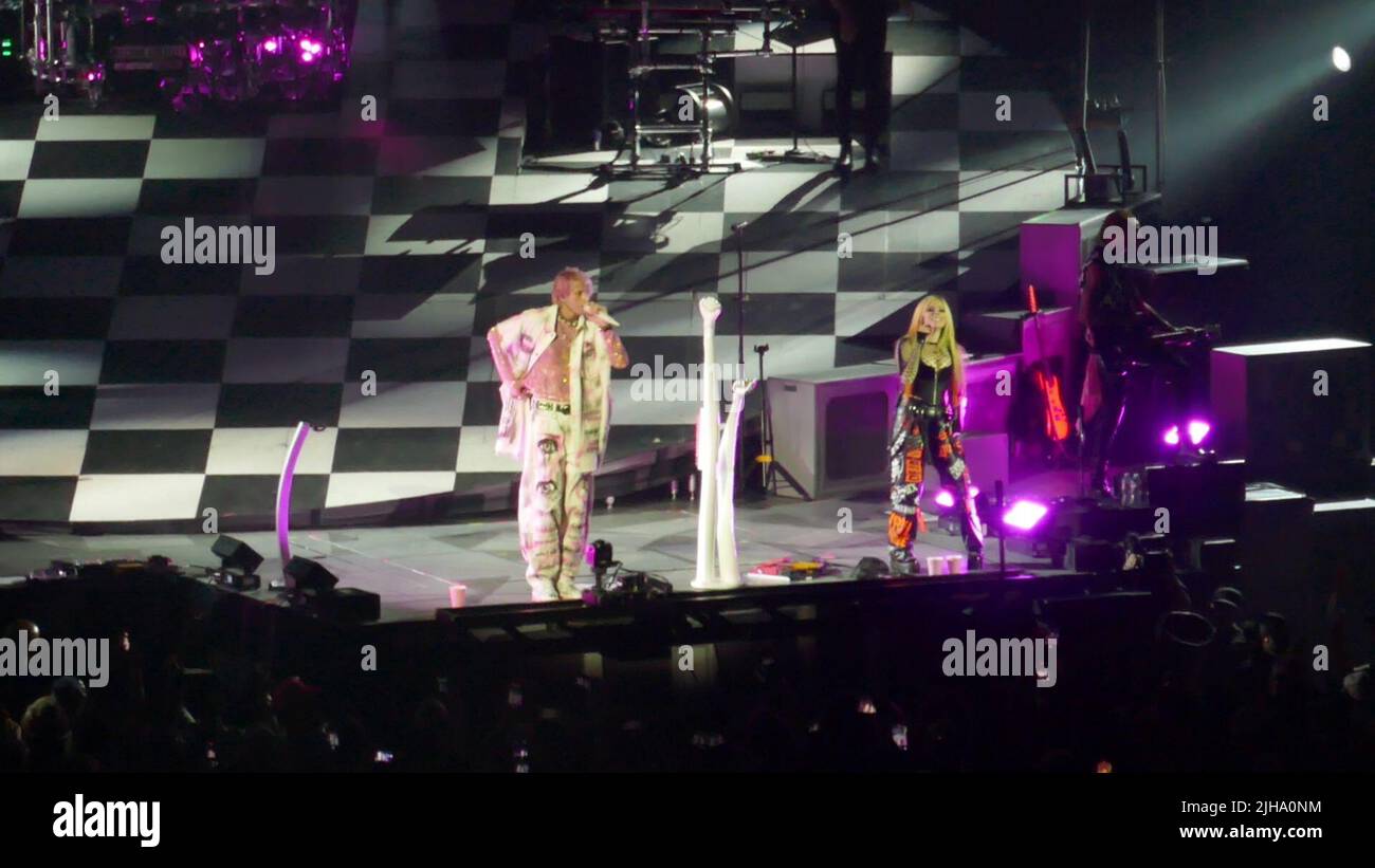Inglewood, California, USA 13th July 2022 Machine Gun Kelly performing