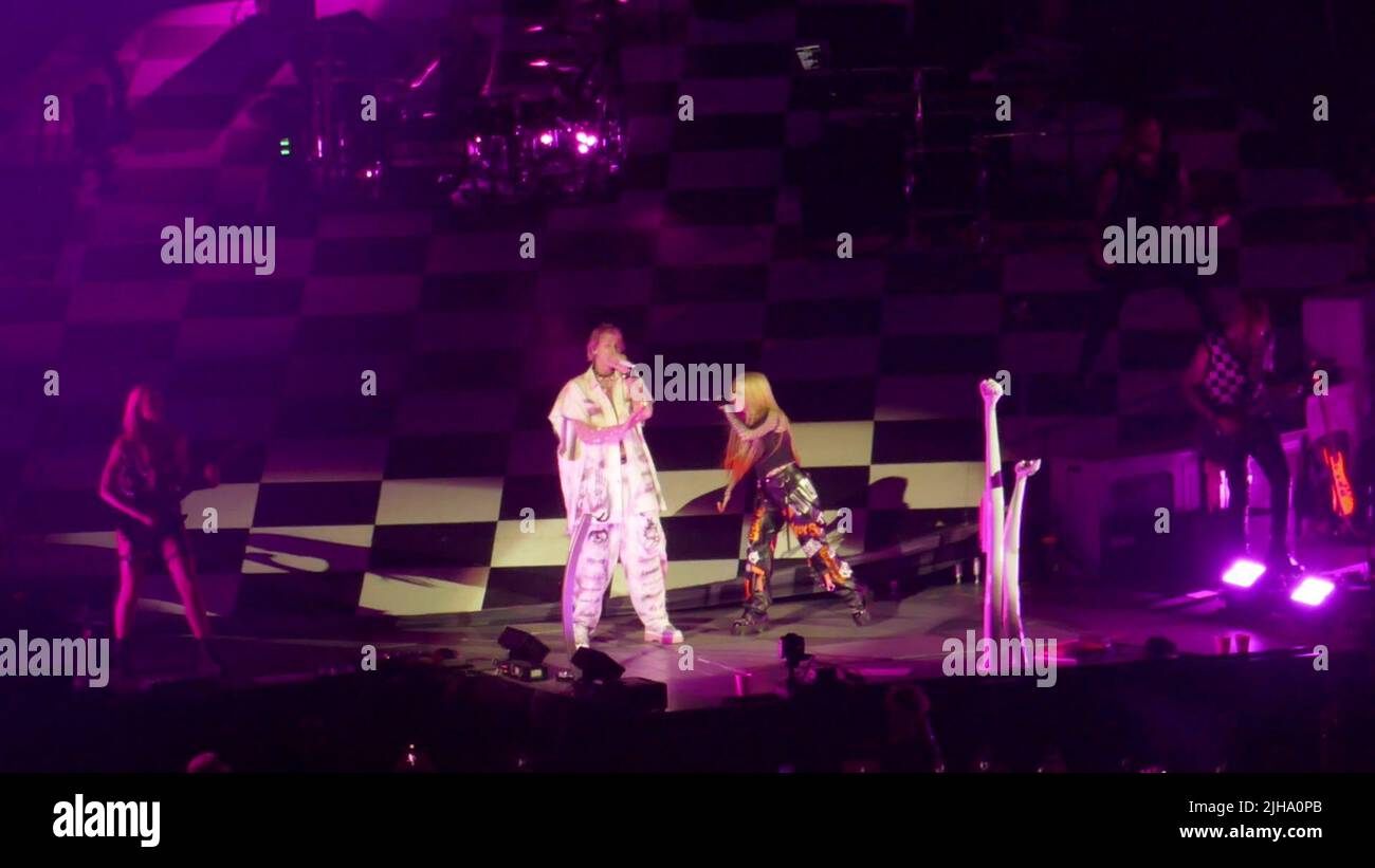Inglewood, California, USA 13th July 2022 Machine Gun Kelly performing
