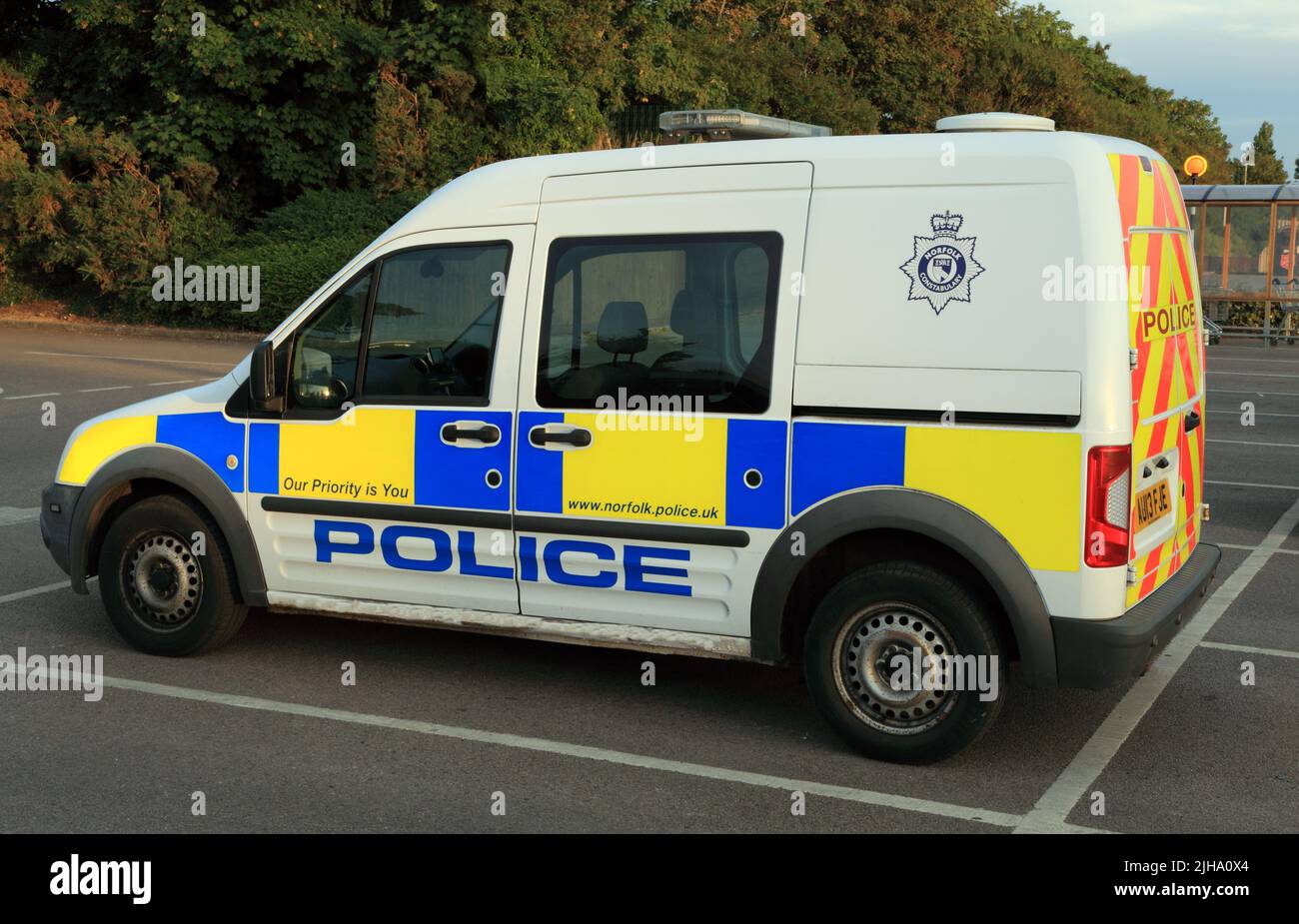 Police Prison Transporter Vehicle, van, for prisoners, Norfolk Constabulary, Norfolk, England Stock Photo