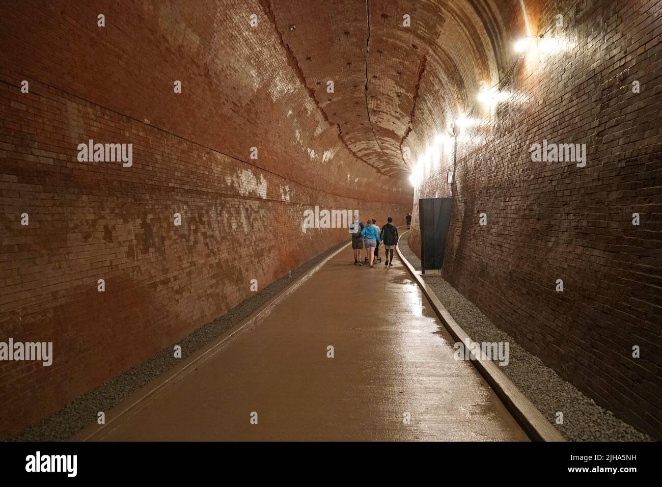 Niagara Falls, Ontario, Canada July 2022 A tunnel 800 metres long