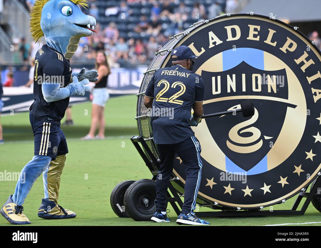 Chester, Pennsylvania, USA. 23rd Mar, 2019. Philadelphia Union's mascot,  'PHANG' in action at Talen Energy Stadium in Chester Pennsylvania Credit:  Ricky Fitchett/ZUMA Wire/Alamy Live News Stock Photo - Alamy