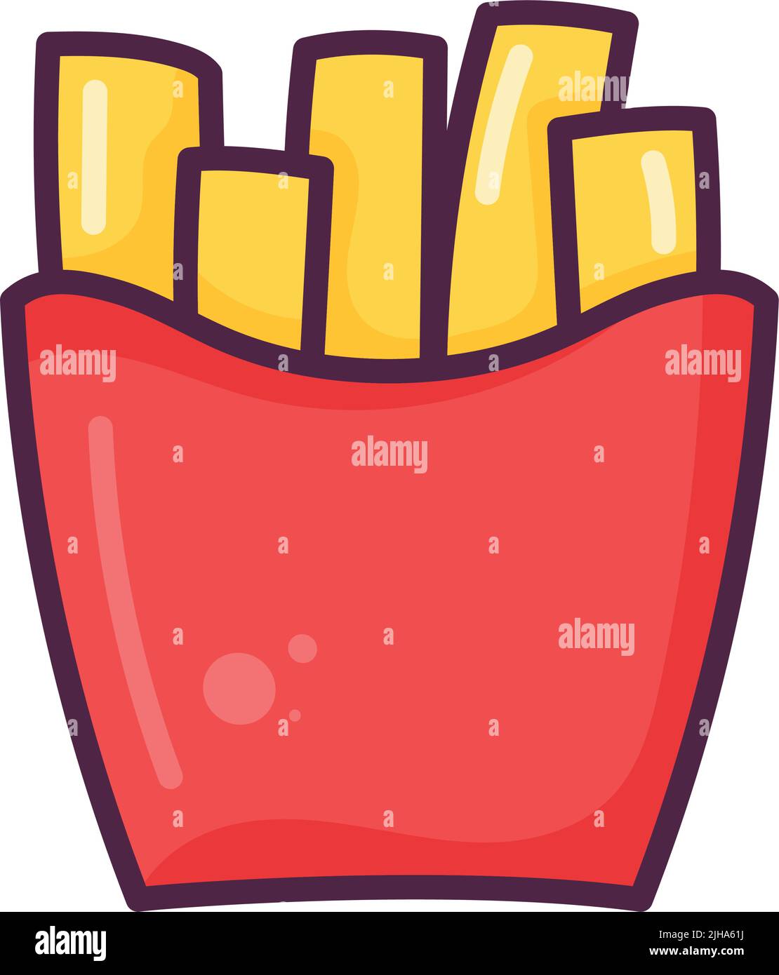 french fries fast food icon Stock Vector Image & Art - Alamy