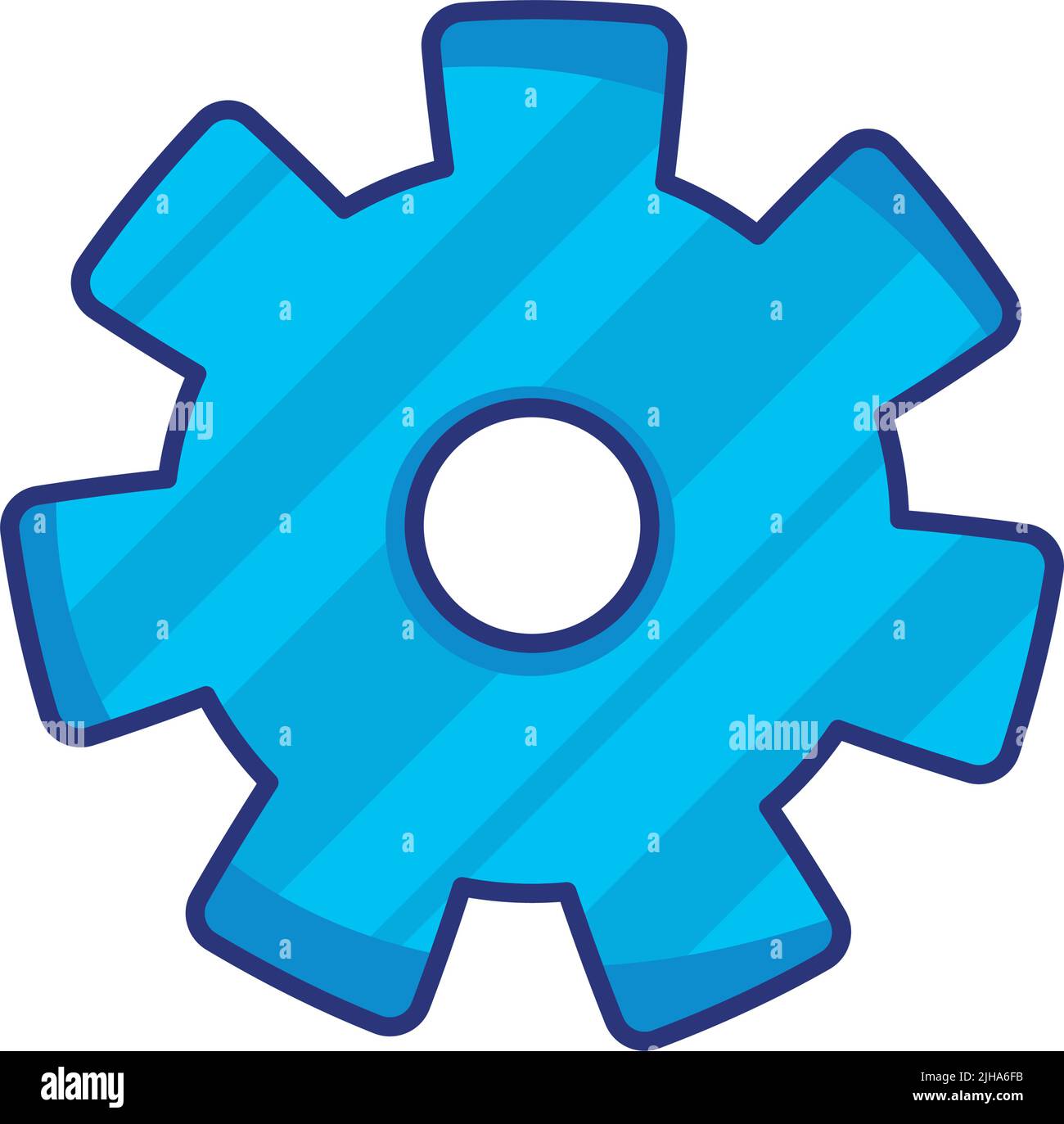 blue gear setting machine icon Stock Vector Image & Art - Alamy