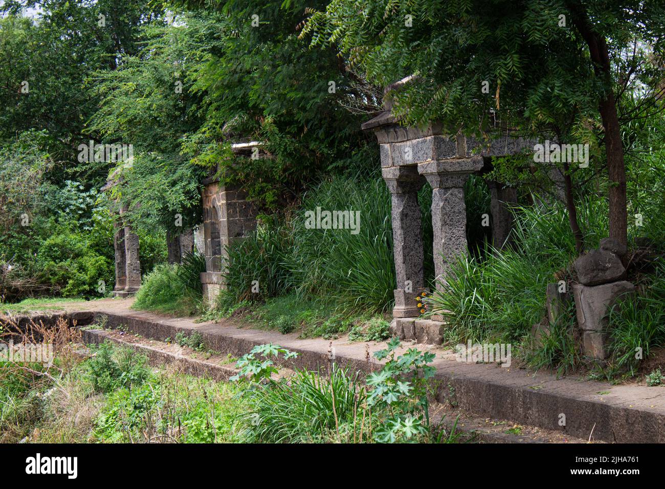 stone carved exterior, abandoned temple Stock Photo Alamy