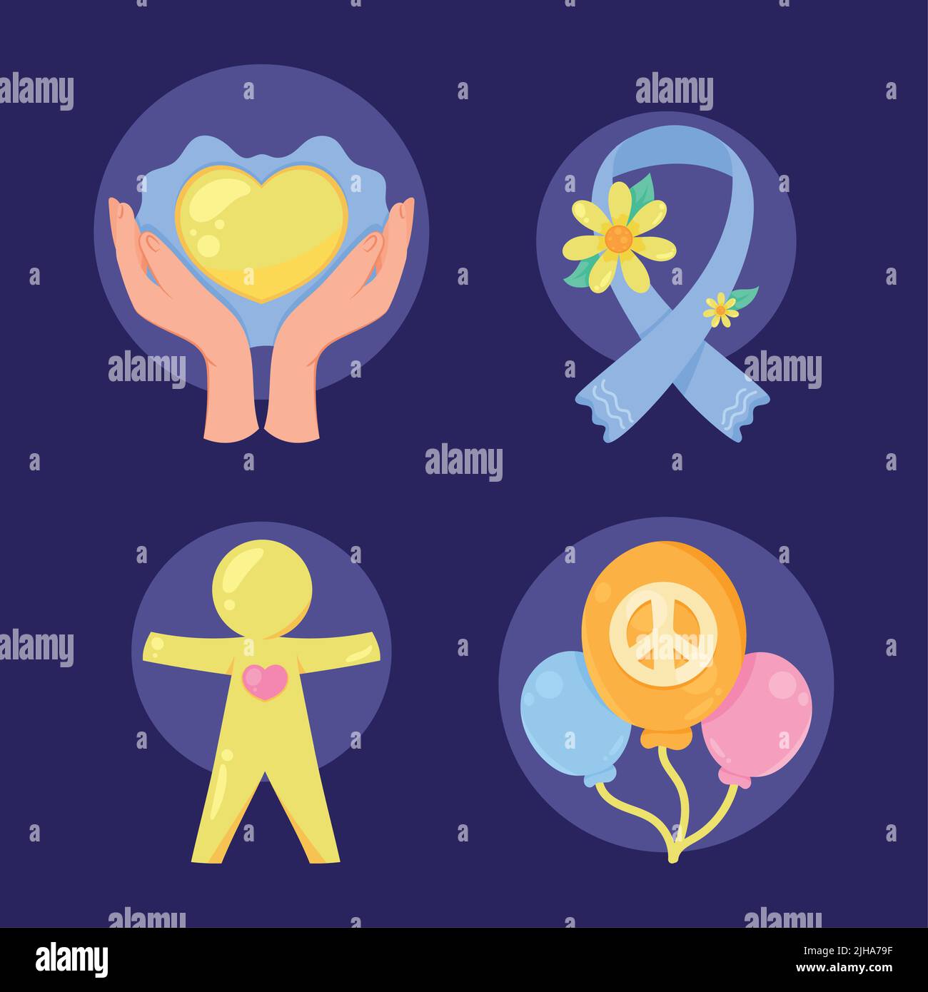 peace day set four icons Stock Vector Image & Art - Alamy