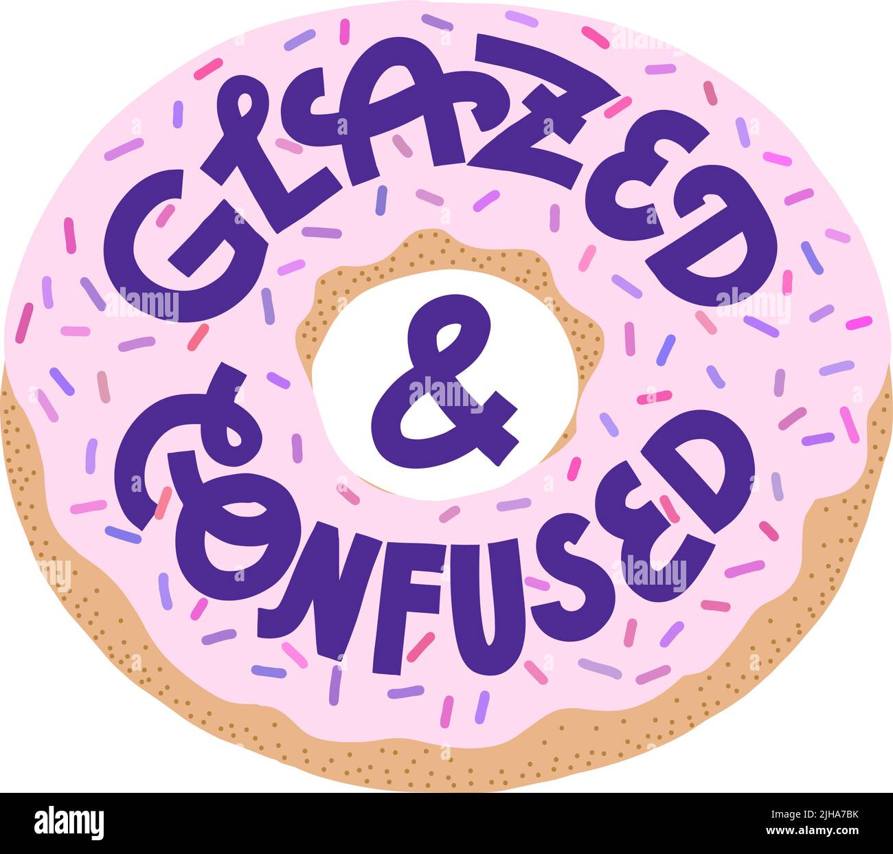Glazed Lettering Glazed and Confuzed lettering on a donut Stock Vector Image & Art - Alamy