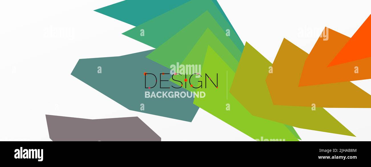 Background, creative geometric shapes composition with gradient effect. Wallpaper for concept of AI technology, blockchain, communication, 5G, science Stock Vector