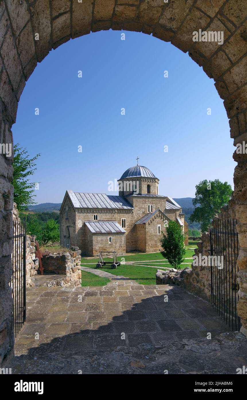 the Church of Gradac Monastery Monument of Culture of Exceptional Importance in Serbia Stock Photo