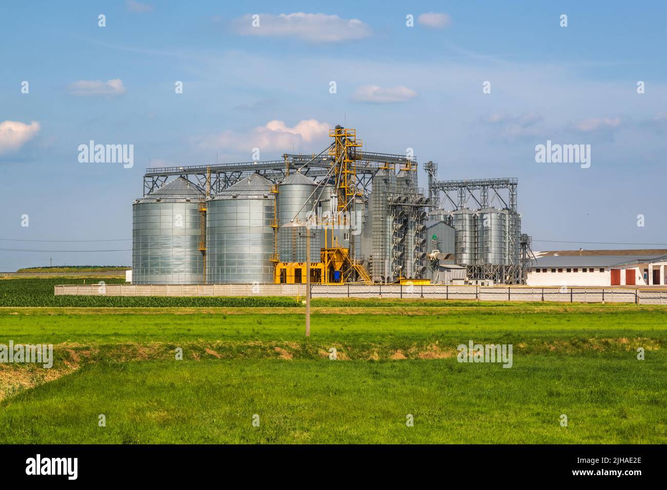 agro silos granary elevator on agro-processing manufacturing plant for ...