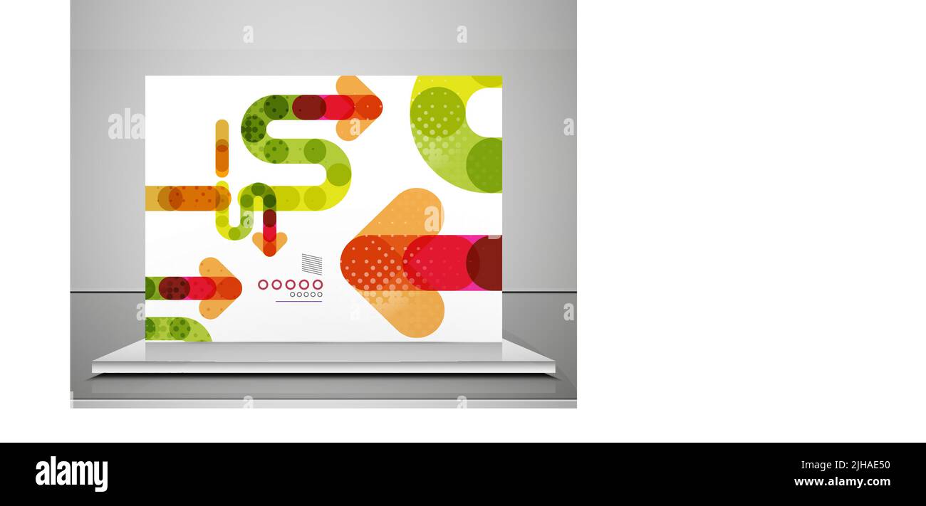 Arrow background abstract geometric design template Stock Vector