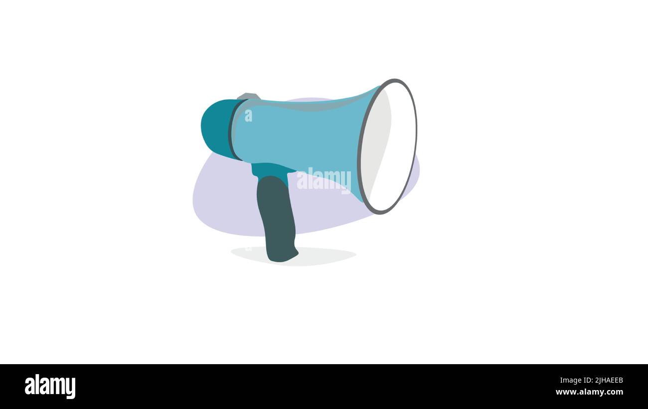 The blue megaphone -great match for advertising designs Stock Vector