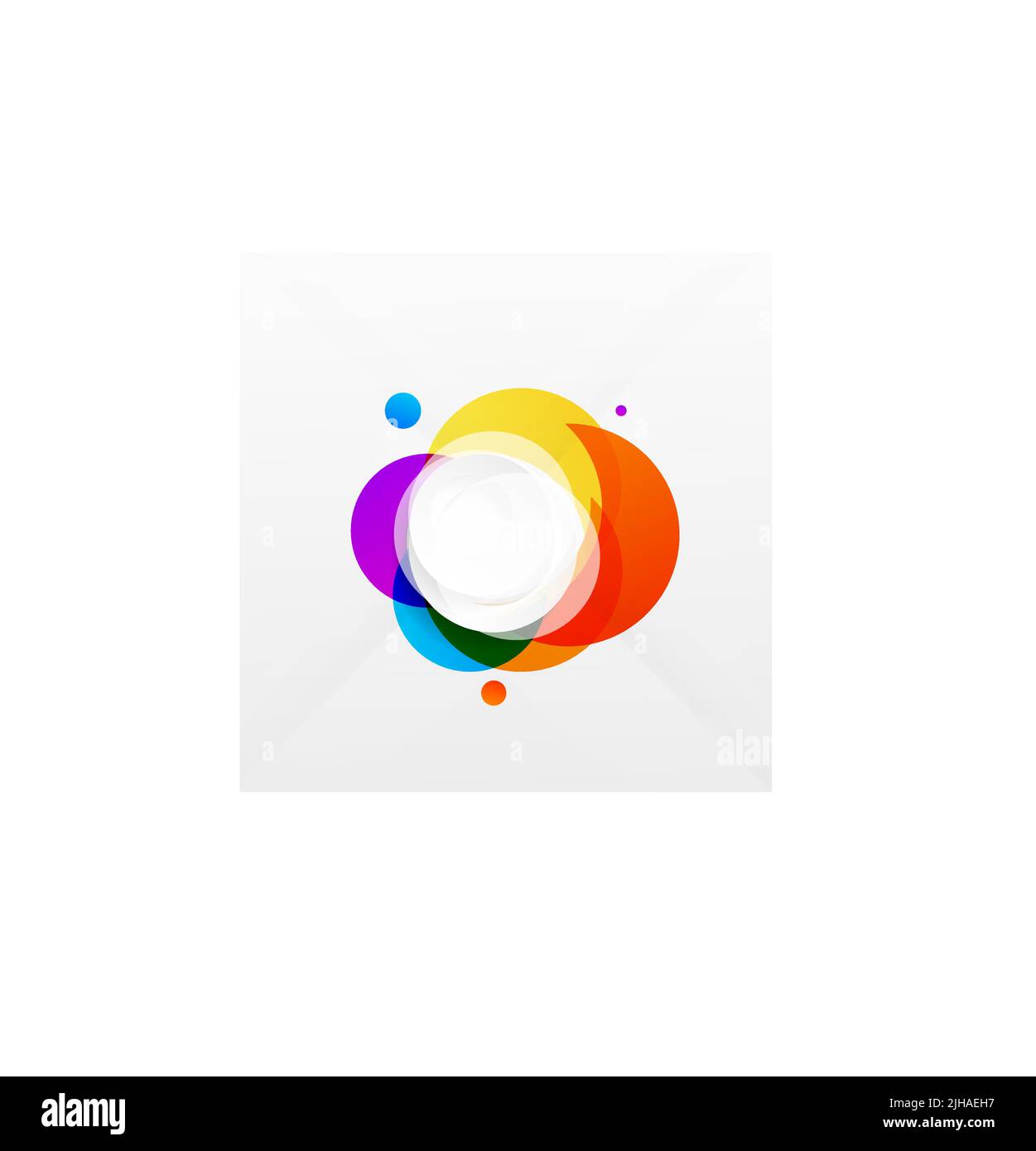 Modern colorful geometrical circles design Stock Vector