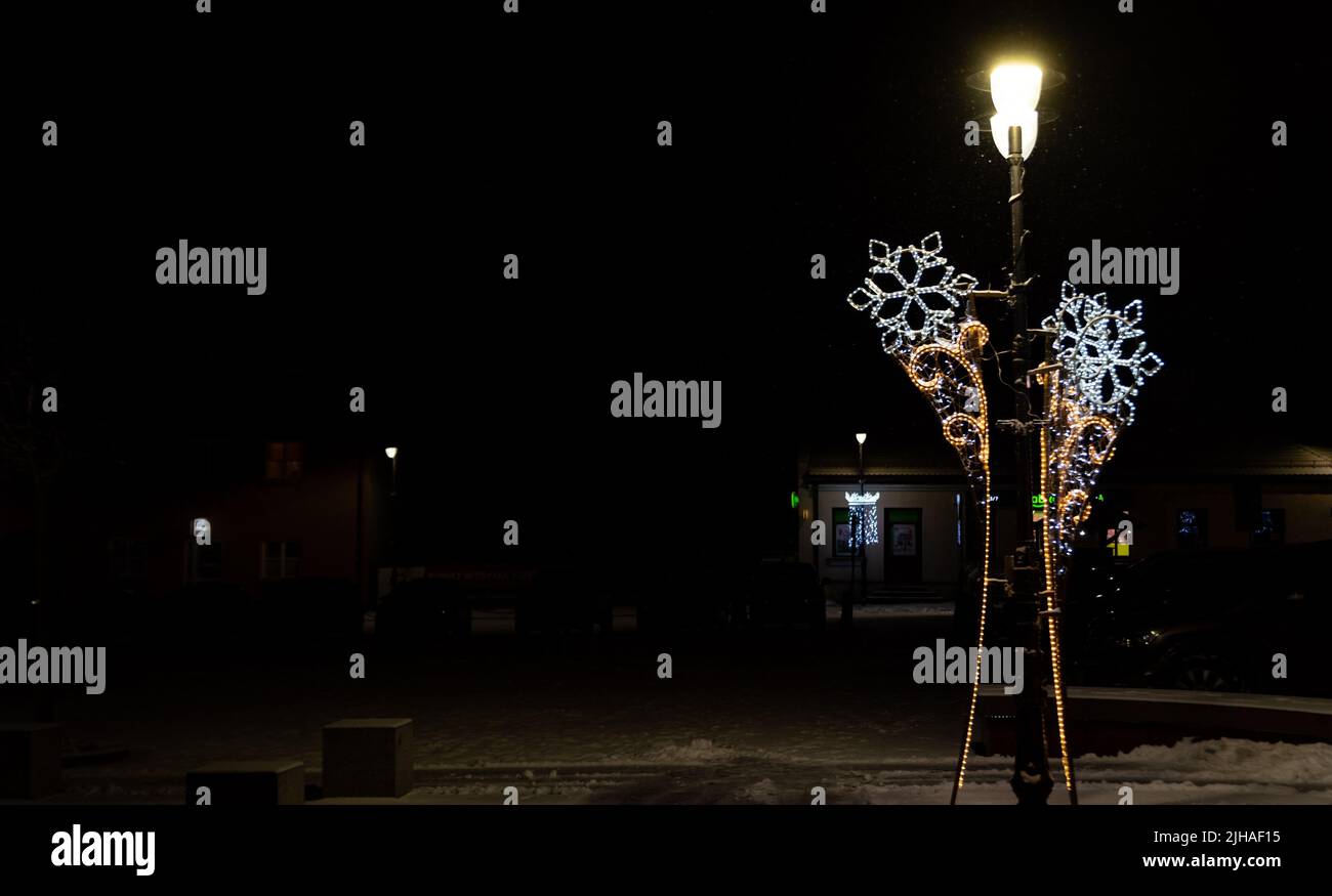 Serock, Poland - December 5, 2021: Serock city center in the winter ...