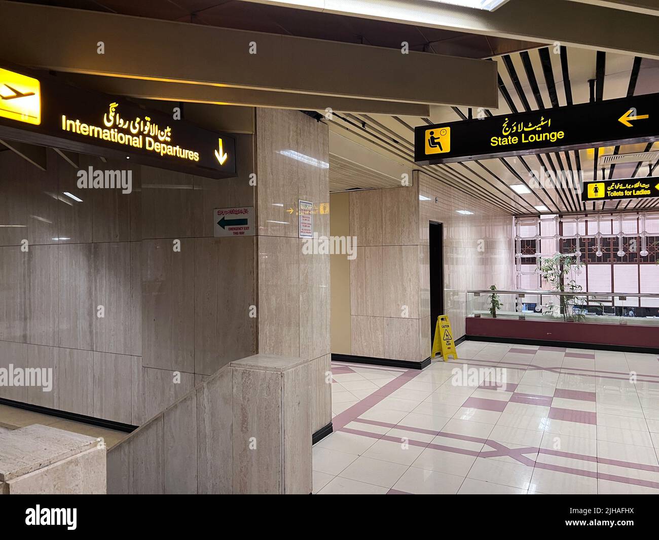 Jinnah International Airport Departure lounge Karachi Pakistan Stock Photo