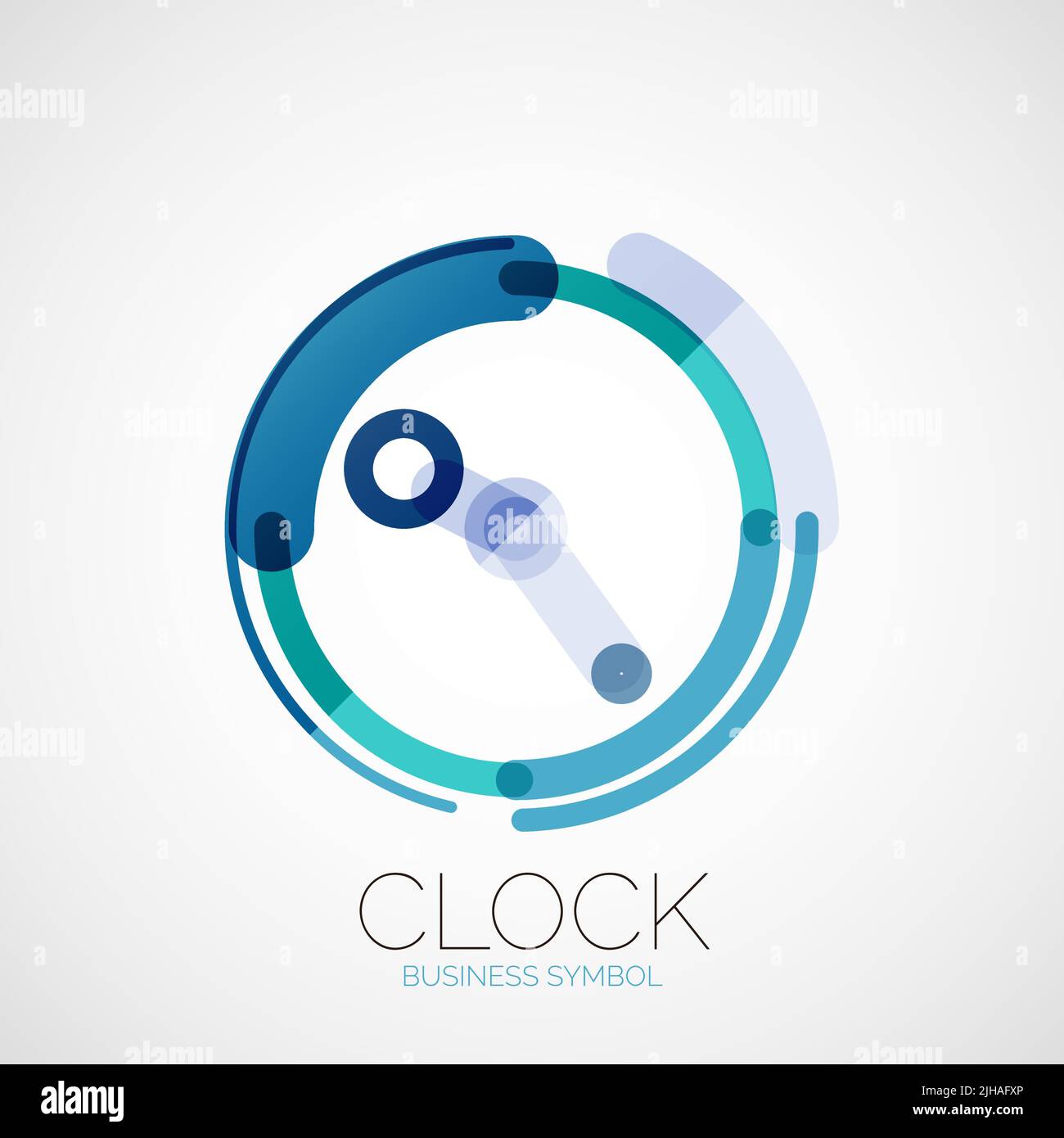 Vector clock, time company logo design, business symbol concept