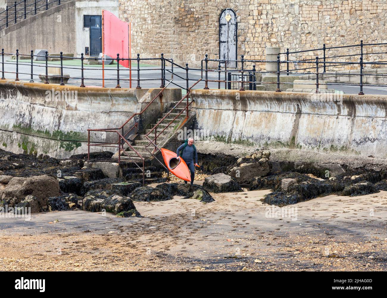 Filming took place in Hartlepool, featuring Eddie Marsan playing the role of conman, John Darwin, in the film, The Thief,His Wife and the Canoe. Stock Photo