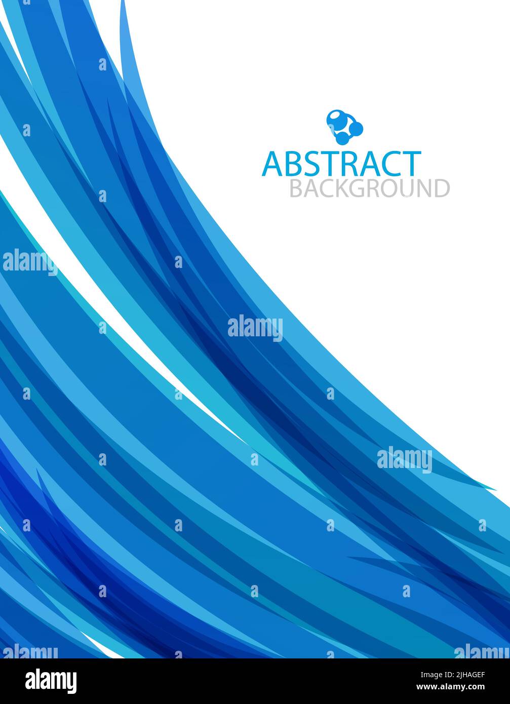 Blue abstract vector background with flowing wave Stock Vector Image ...