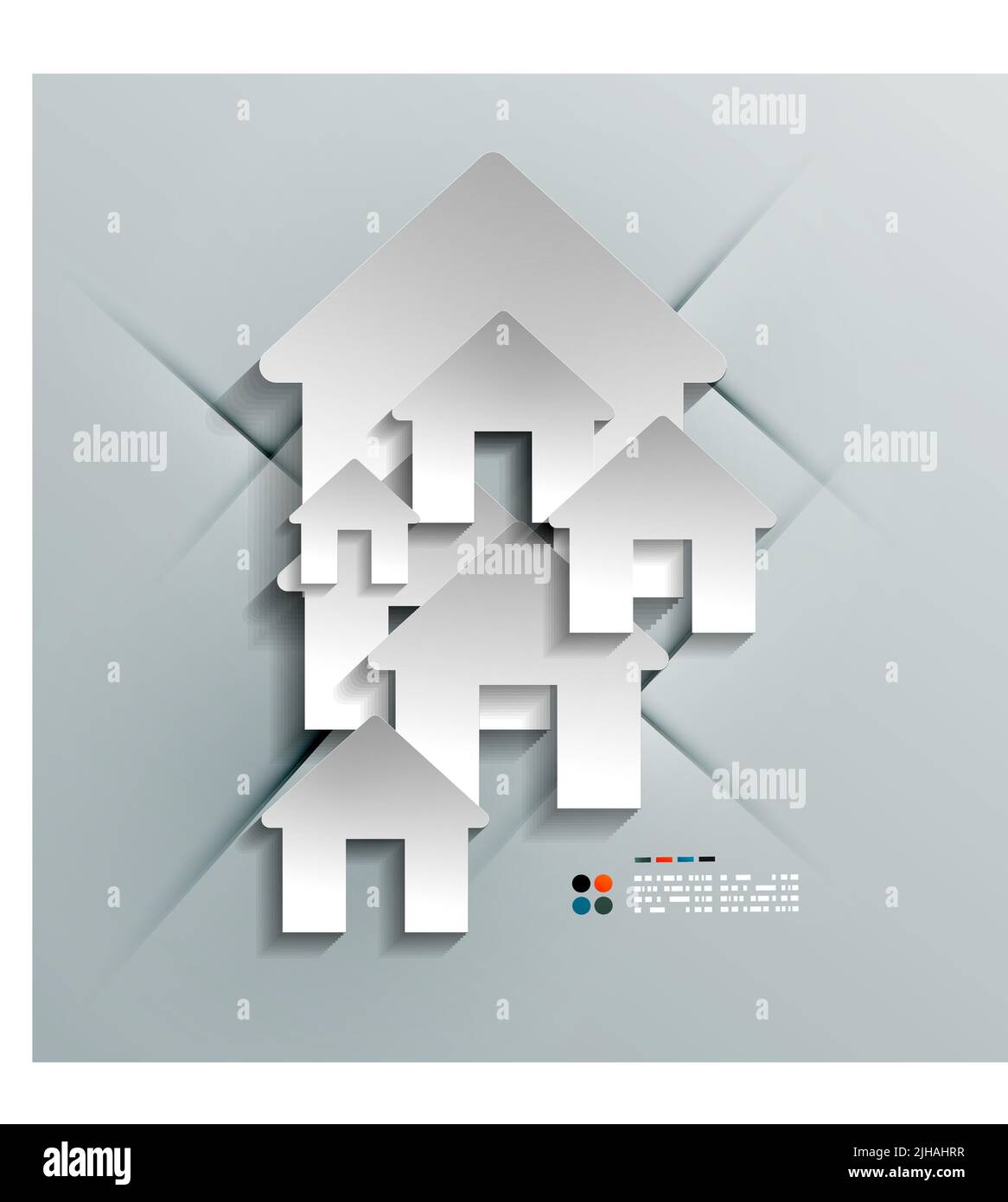 Vector 3d paper house / home modern design Stock Vector Image & Art - Alamy