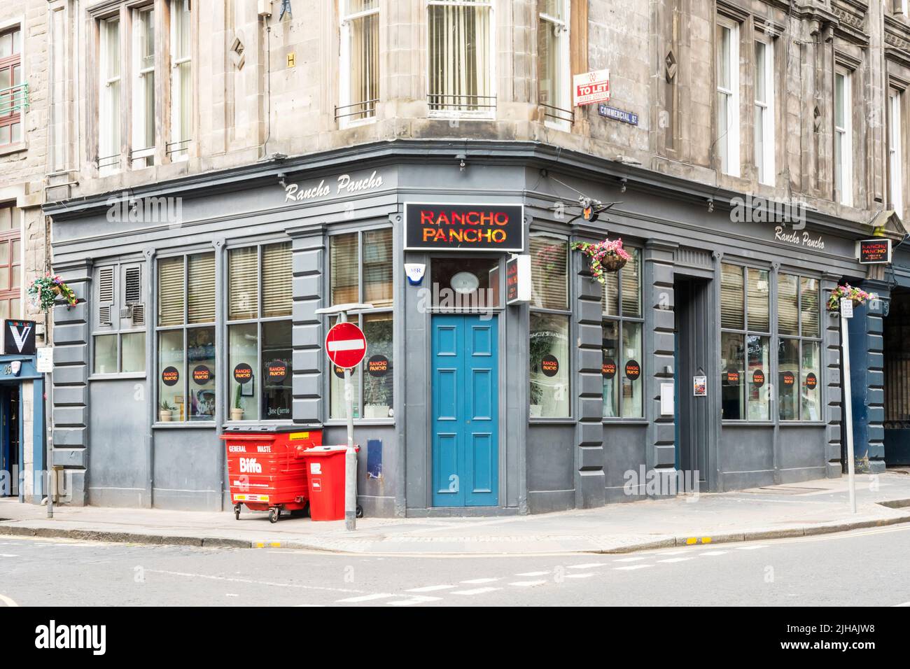The premises of Rancho Pancho Mexican restaurant in Commercial Street, Dundee. Stock Photo