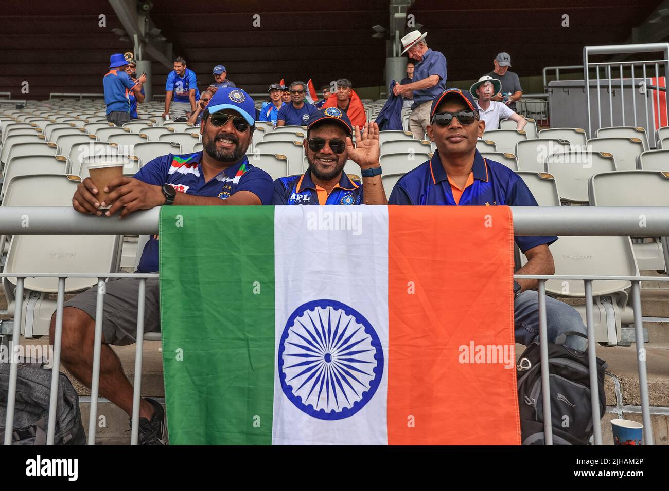 India fans arrive at Old Trafford for todays 3rd Royal London One Day