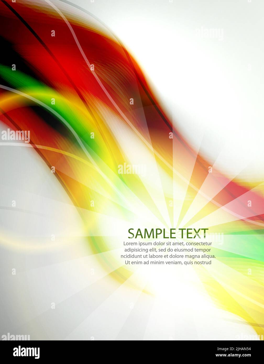 Abstract green neon light waves Stock Vector Images - Alamy