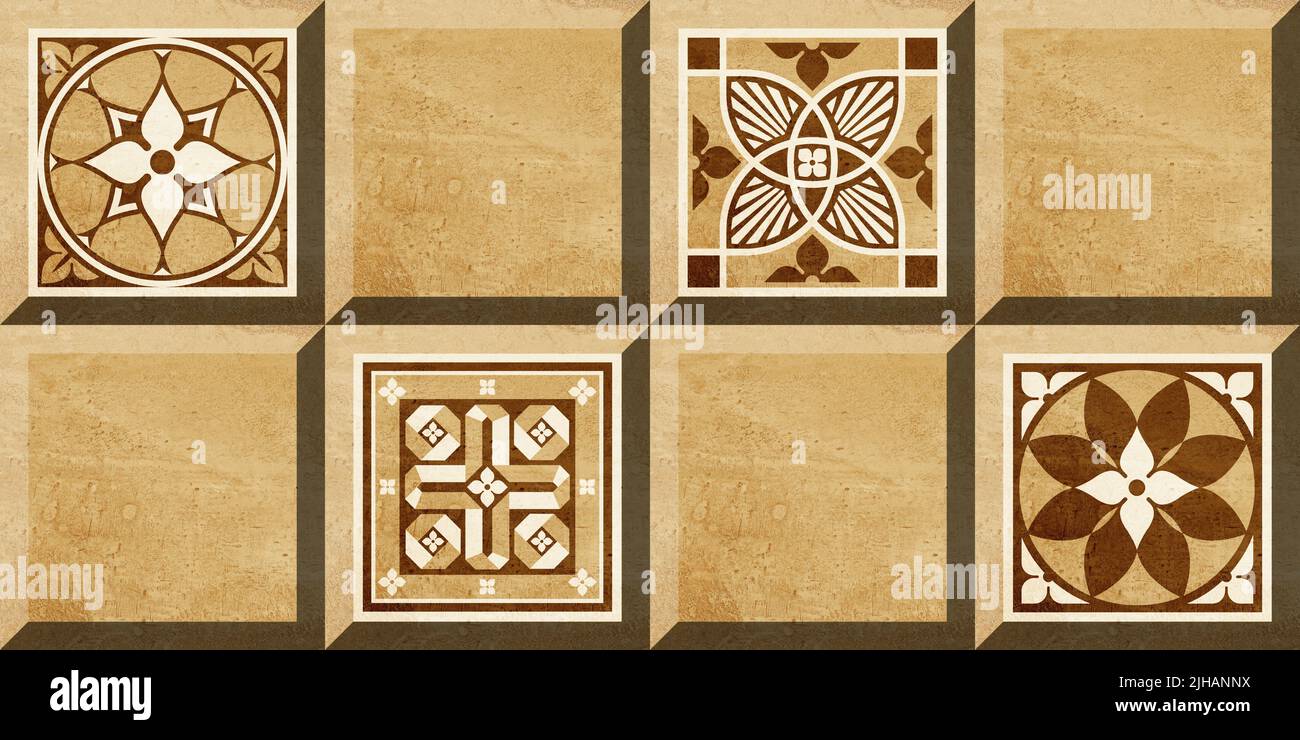 3D Moroccan wall tiles design,Print in Ceramic Industries Beautiful set