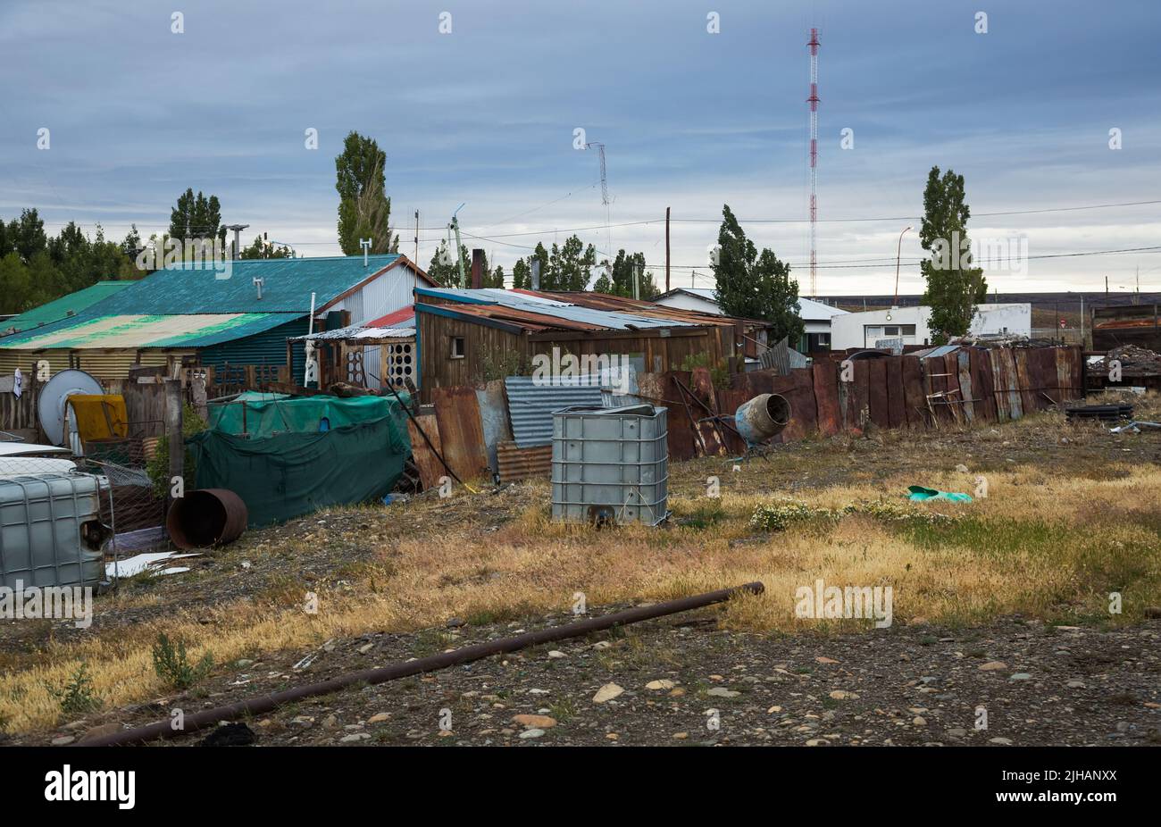 Small village Esperanza, Santa Cruz Stock Photo Alamy
