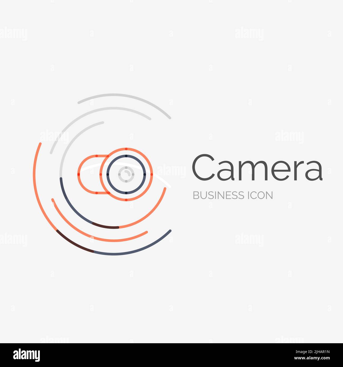 Thin line neat design logo, clean modern concept, camera idea Stock ...