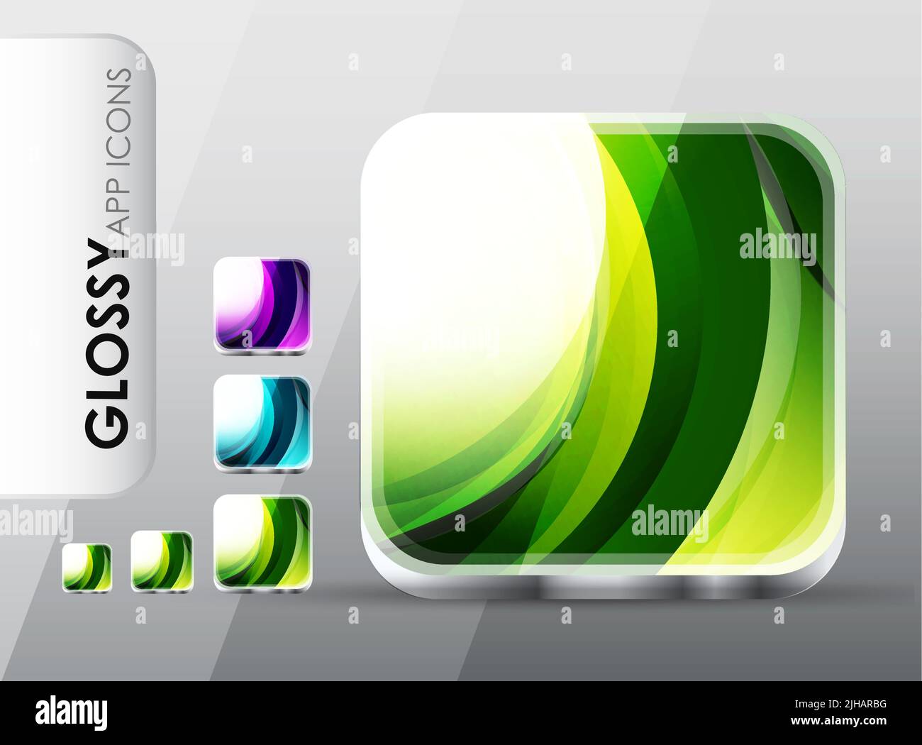 Vector templates of glossy app icons Stock Vector Image & Art - Alamy