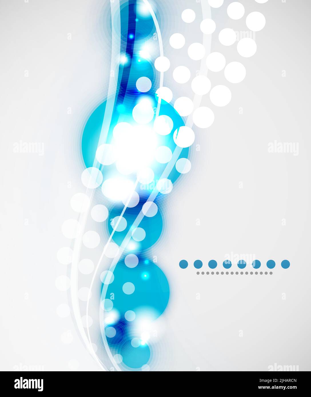 Abstract vector backround with blurred circles and shiny effects Stock Vector