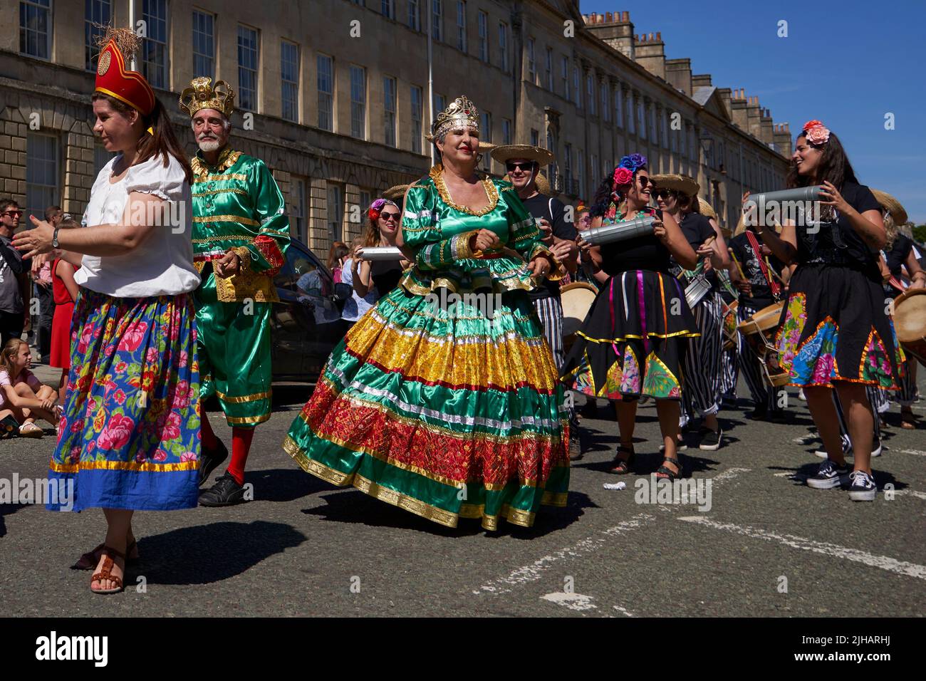 Annual carnival returns to the streets of the historic city of Bath in Somerset. Stock Photo