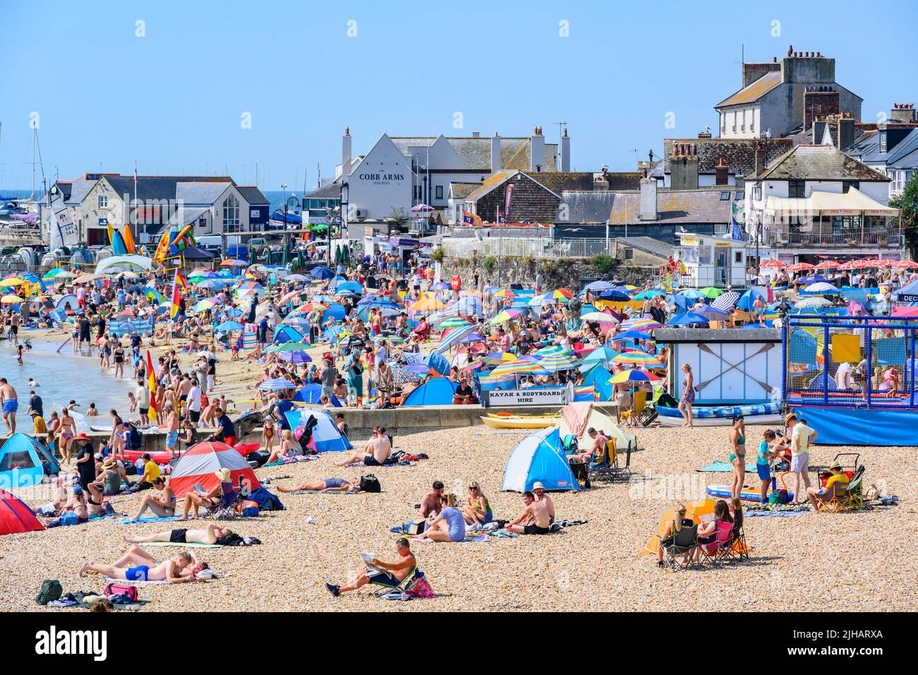 Lyme Regis, Dorset, UK. 17th July, 2022. UK Weather The picturesque