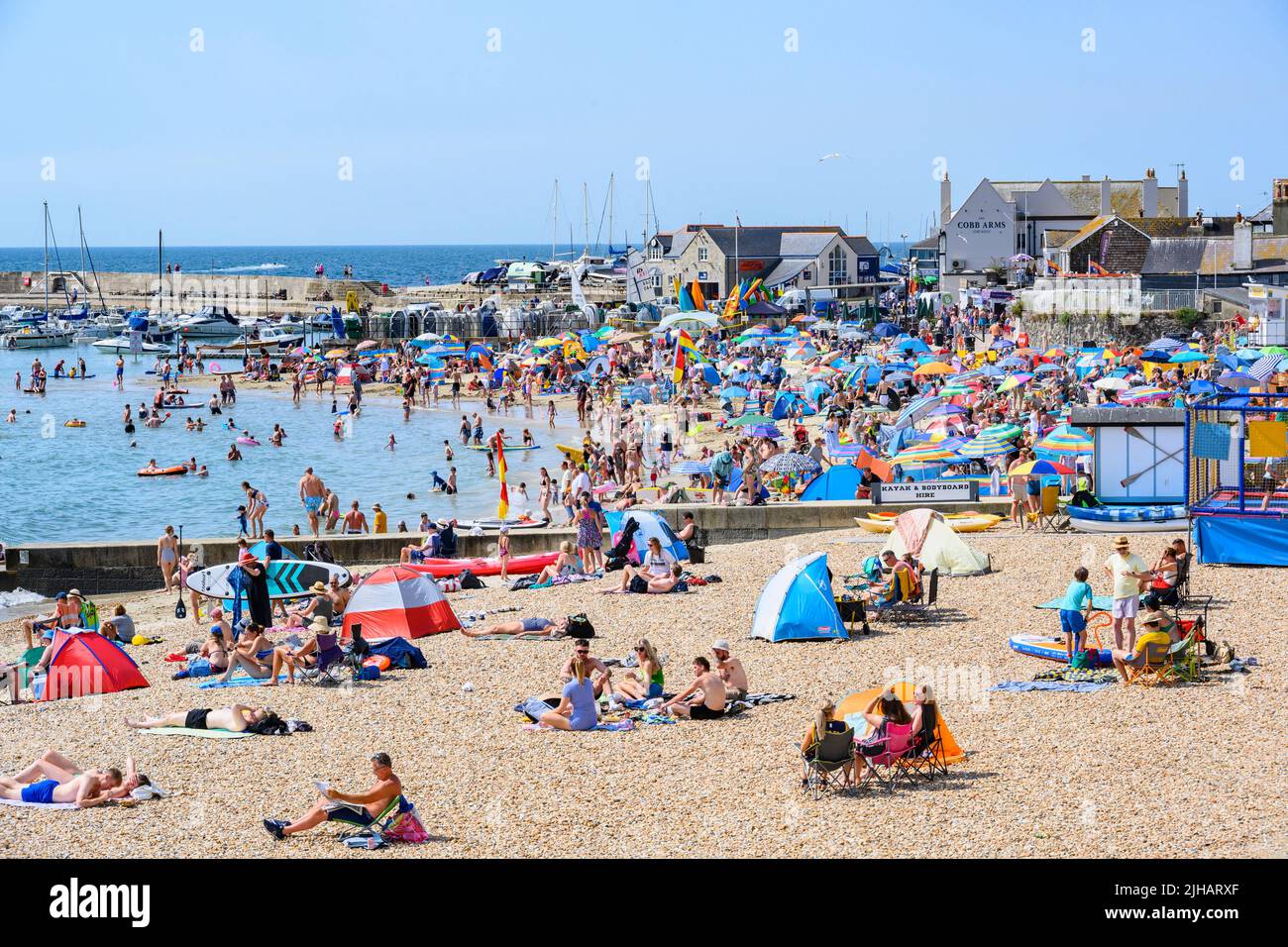 Lyme Regis, Dorset, UK. 17th July, 2022. UK Weather The picturesque