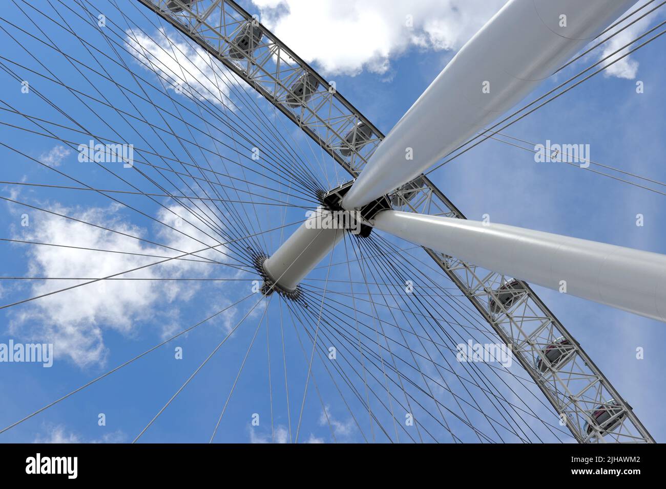 London, UK July 4, 2021 The London Eye, Millennium Wheel, a