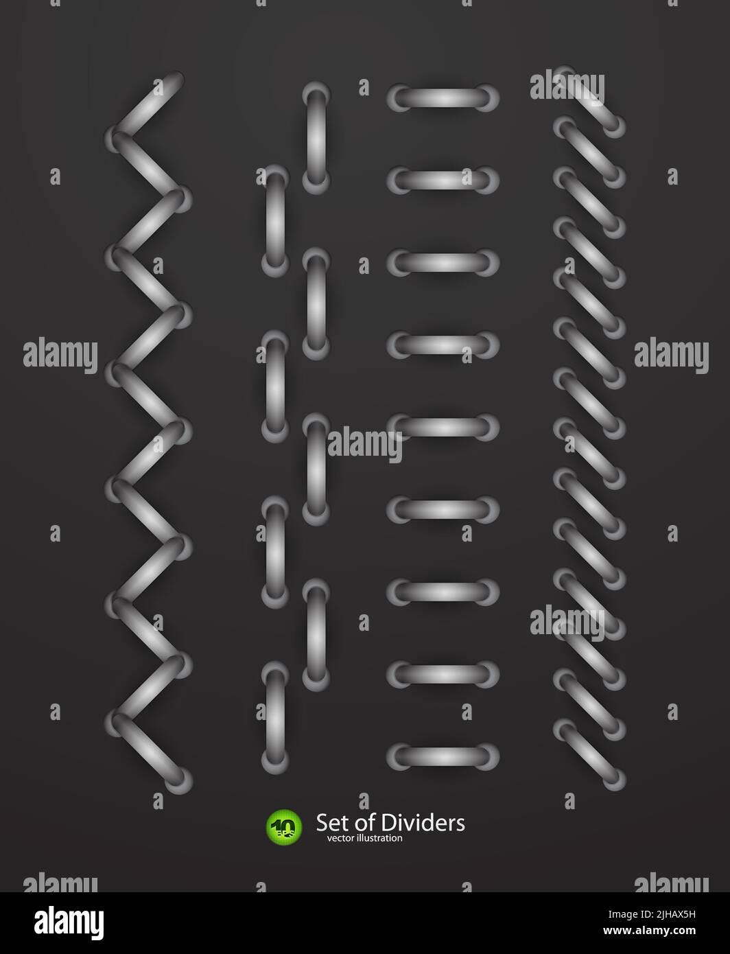 Vector rope dividers on black Stock Vector Image & Art - Alamy