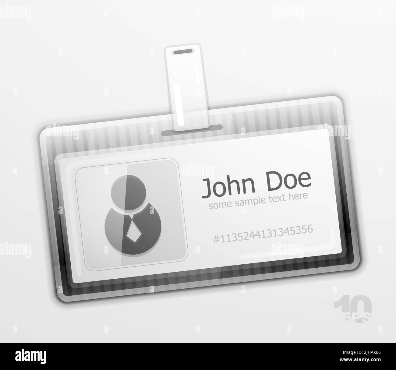 Vector identification card in black color Stock Vector Image & Art - Alamy