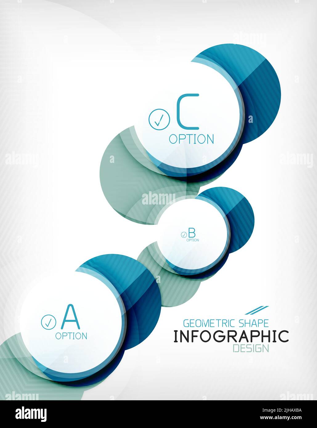 Glossy circle geometric shape info graphic background. For business ...