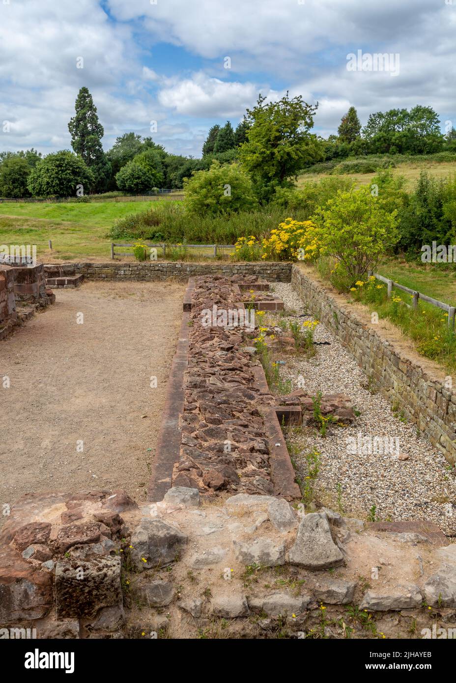 Ruins of 12 Century Bordesley Abbey in Redditch, Worcestershire