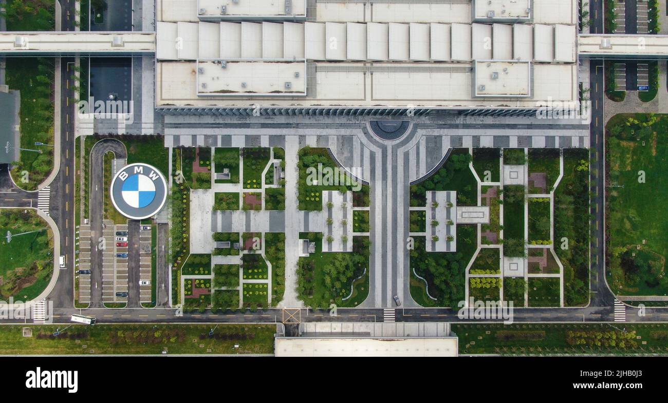 Changchun. 23rd June, 2022. Aerial photo taken on June 23, 2022 shows Plant Lydia of BMW Brilliance Automotive (BBA) in Tiexi District of Shenyang, northeast China's Liaoning Province. Credit: Yang Qing/Xinhua/Alamy Live News Stock Photo