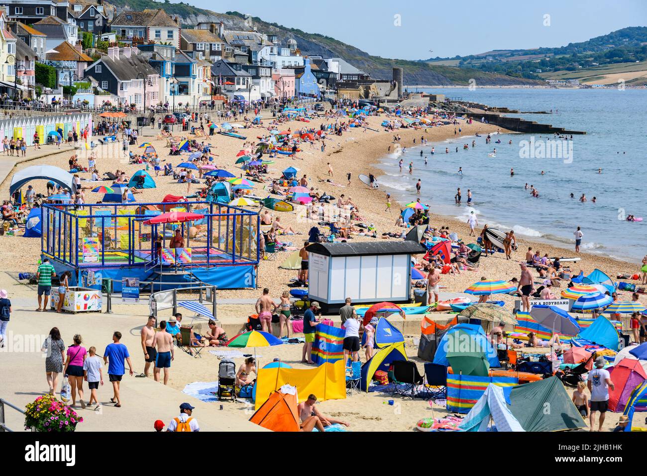 Lyme Regis, Dorset, UK. 17th July, 2022. UK Weather The picturesque