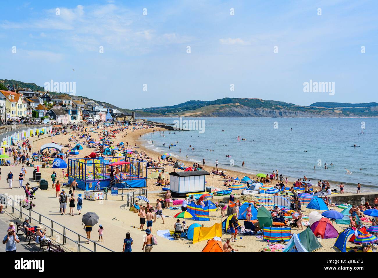 Lyme Regis, Dorset, UK. 17th July, 2022. UK Weather The picturesque