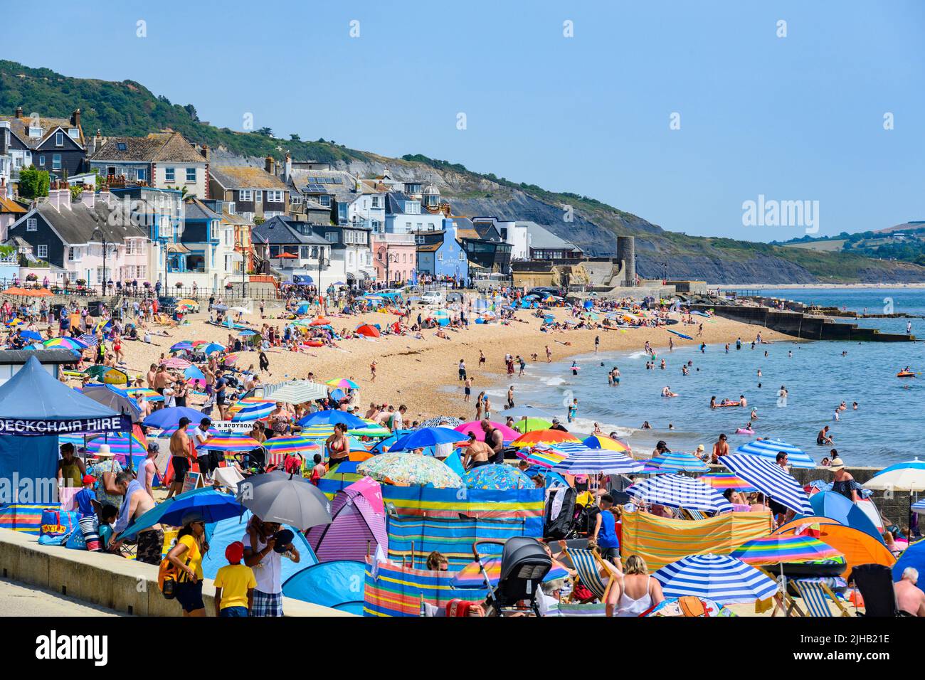 Lyme Regis, Dorset, UK. 17th July, 2022. UK Weather The picturesque