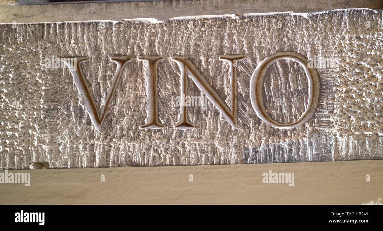 Historic Wine Window or Buchetta del Vino in Florence Italy Stock Photo