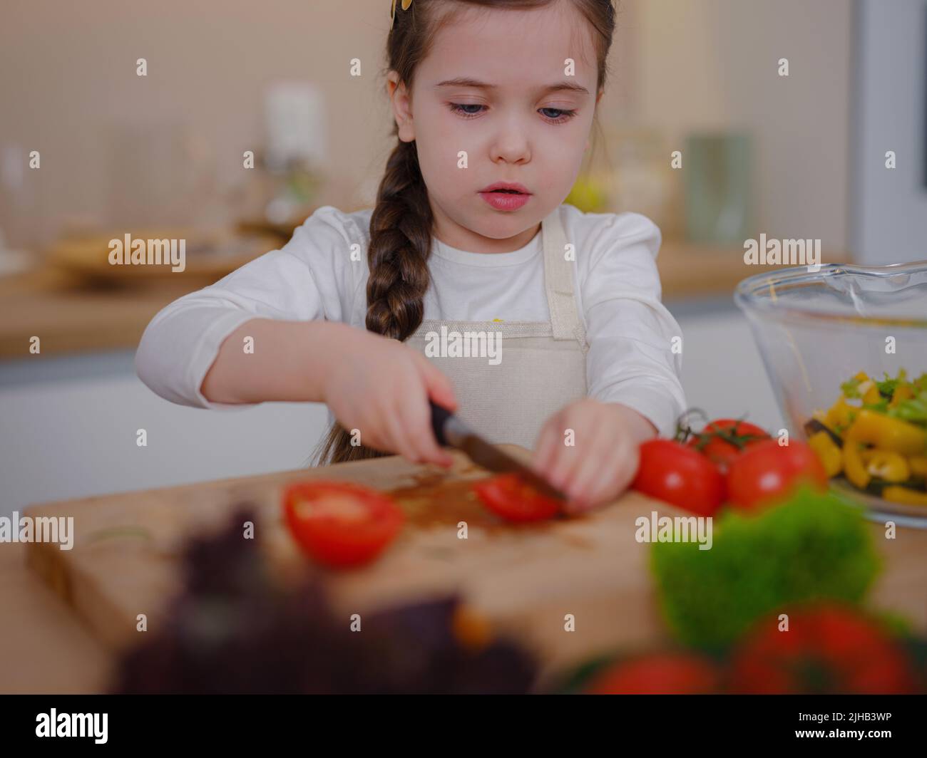 Young Girl Vlogger Making Social Media Video About Cooking At Home